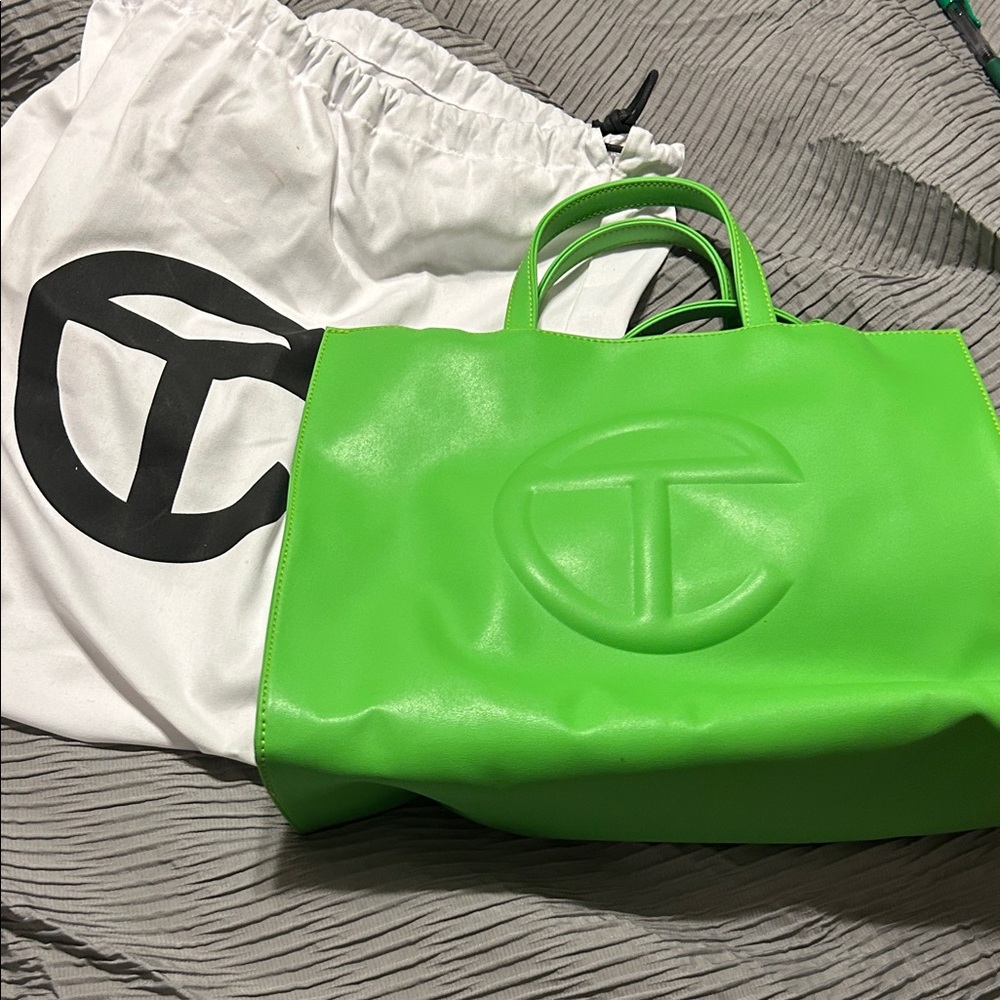 Telfar Neon Green Tote Bag